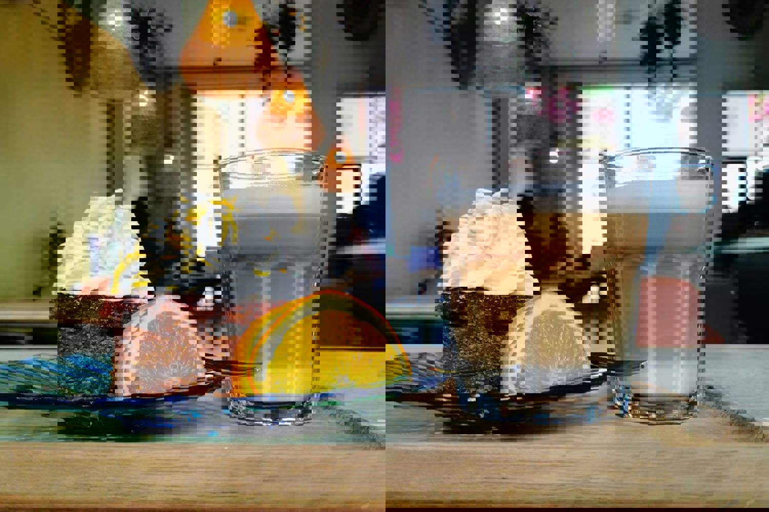 Bezjoertje met cappuccino